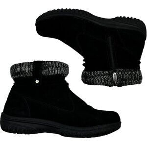 Khombu "Laura" All Weather Black Suede Boots Women's Size 9